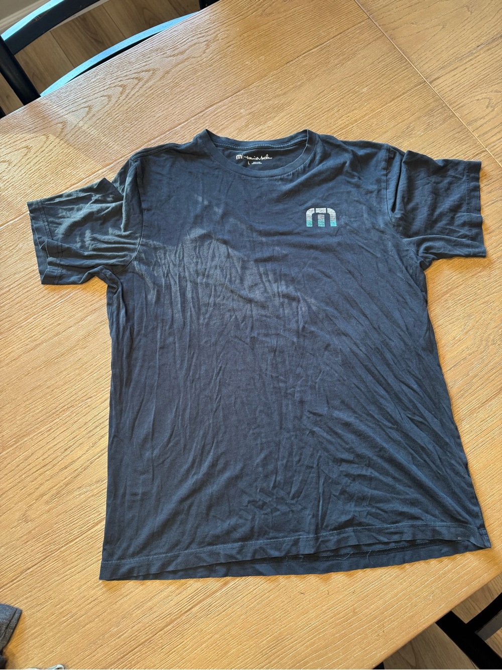 Travis Mathew Black Short-Sleeve Logo Tee